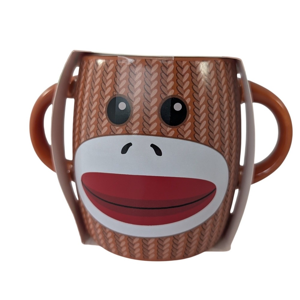 Galerie Sock Monkey Holiday Cocoa Mix Set Mug with Hot Chocolate Brown Ceramic